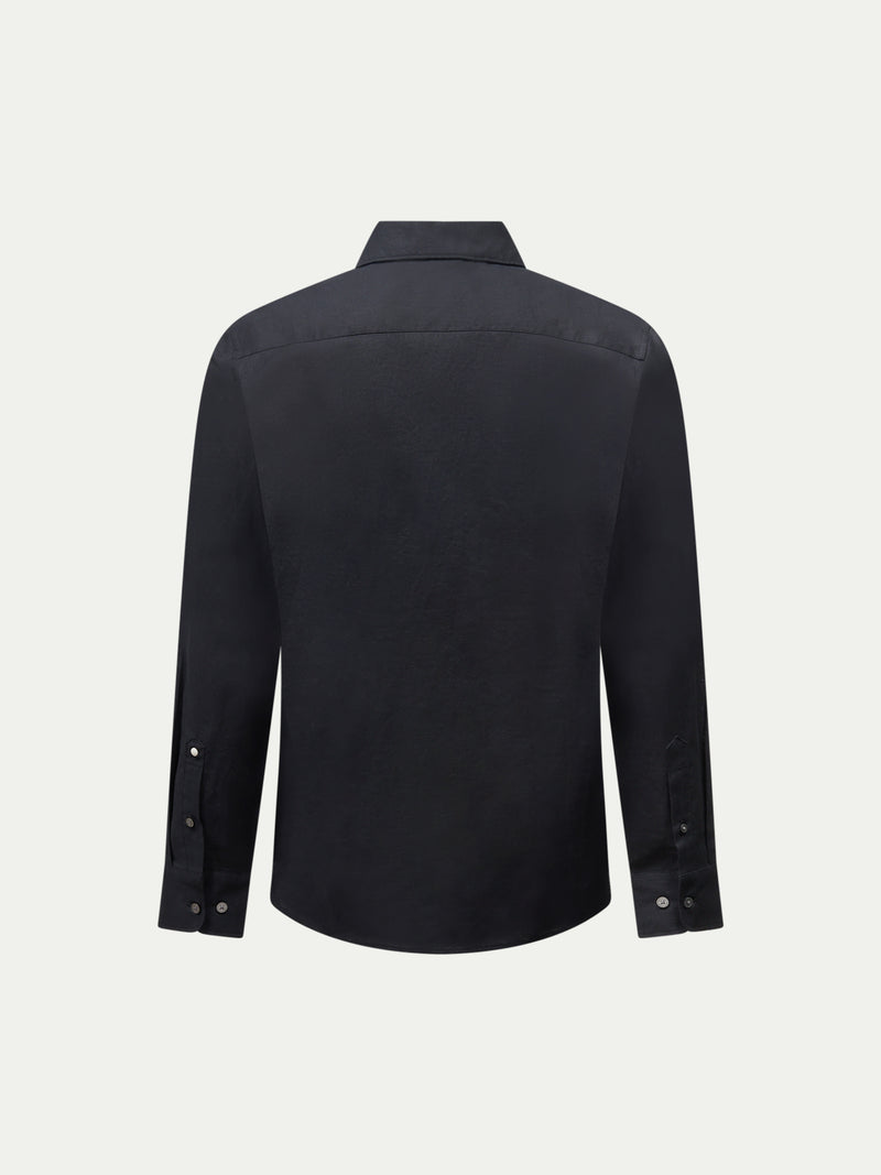 Grove Linen Blend Shirt in Black