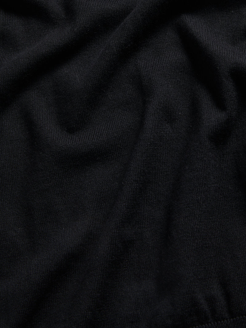 Genovese Knitted T-Shirt in Black