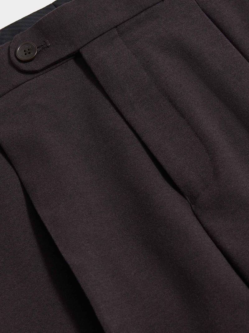 Twill Blend Smart High Waisted Trouser in Java