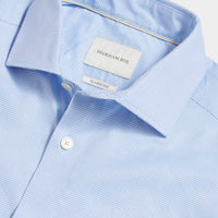 Peckham Rye Mens Puppytooth Shirt in Blue Blizzard