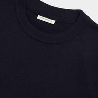 Peckham Rye Mens Knitted Crew in Dark Sapphire Navy