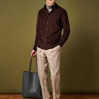 Micro Cord Button-Down Shirt in Java