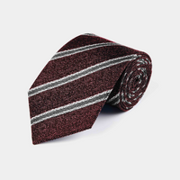Silk Two Tone Stripe Tie in Cerulean