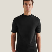 Mercerised Cotton T-Shirt Black