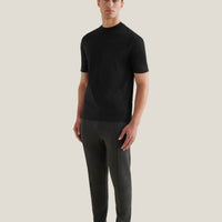 Mercerised Cotton T-Shirt Black
