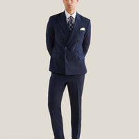 Classic Double Breasted Suit in Navy Blue