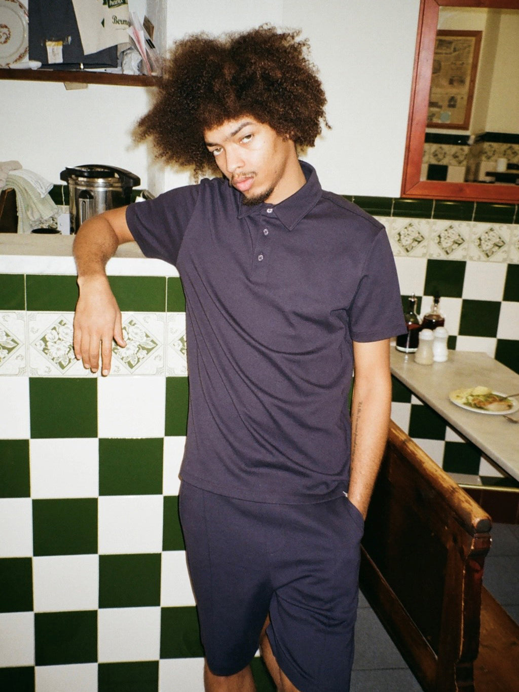 Jersey Polo Shirt in Dark Sapphire Navy
