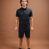 Peckham Rye Mens Jersey Polo Shirt in Dark Sapphire Navy