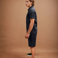 Peckham Rye Mens Jersey Polo Shirt in Dark Sapphire Navy
