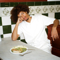 Peckham Rye Mens Jersey Revere Shirt in Egret