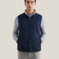 Light Padded Zip Vest in Dark Sapphire Navy