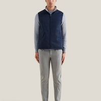 Light Padded Zip Vest in Dark Sapphire Navy