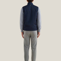 Light Padded Zip Vest in Dark Sapphire Navy