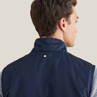 Light Padded Zip Vest in Dark Sapphire Navy