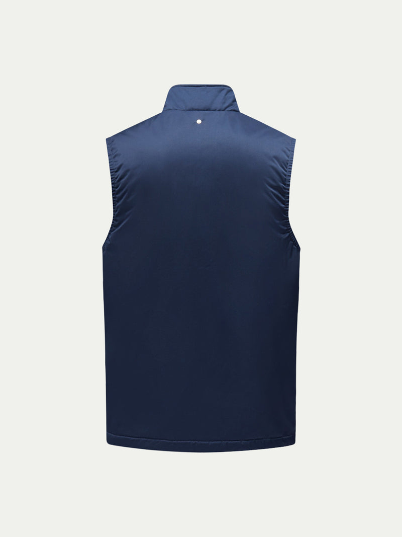 Light Padded Zip Vest in Dark Sapphire Navy