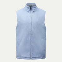 Wool Blend Zip Vest in Blue Blizzard