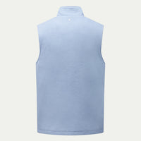 Wool Blend Zip Vest in Blue Blizzard