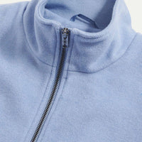 Wool Blend Zip Vest in Blue Blizzard