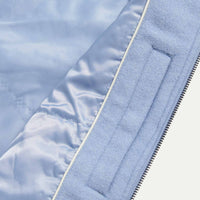 Wool Blend Zip Vest in Blue Blizzard