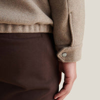 Wool Blend Bomber Jacket in Simply Taupe