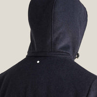 Wool Blend Padded Parka in Dark Sapphire Navy