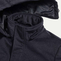 Wool Blend Padded Parka in Dark Sapphire Navy