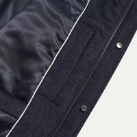 Wool Blend Padded Parka in Dark Sapphire Navy