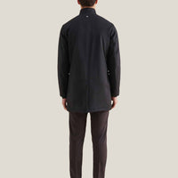 Padded Rain Mac in Black