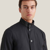 Padded Rain Mac in Black