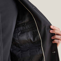 Padded Rain Mac in Black