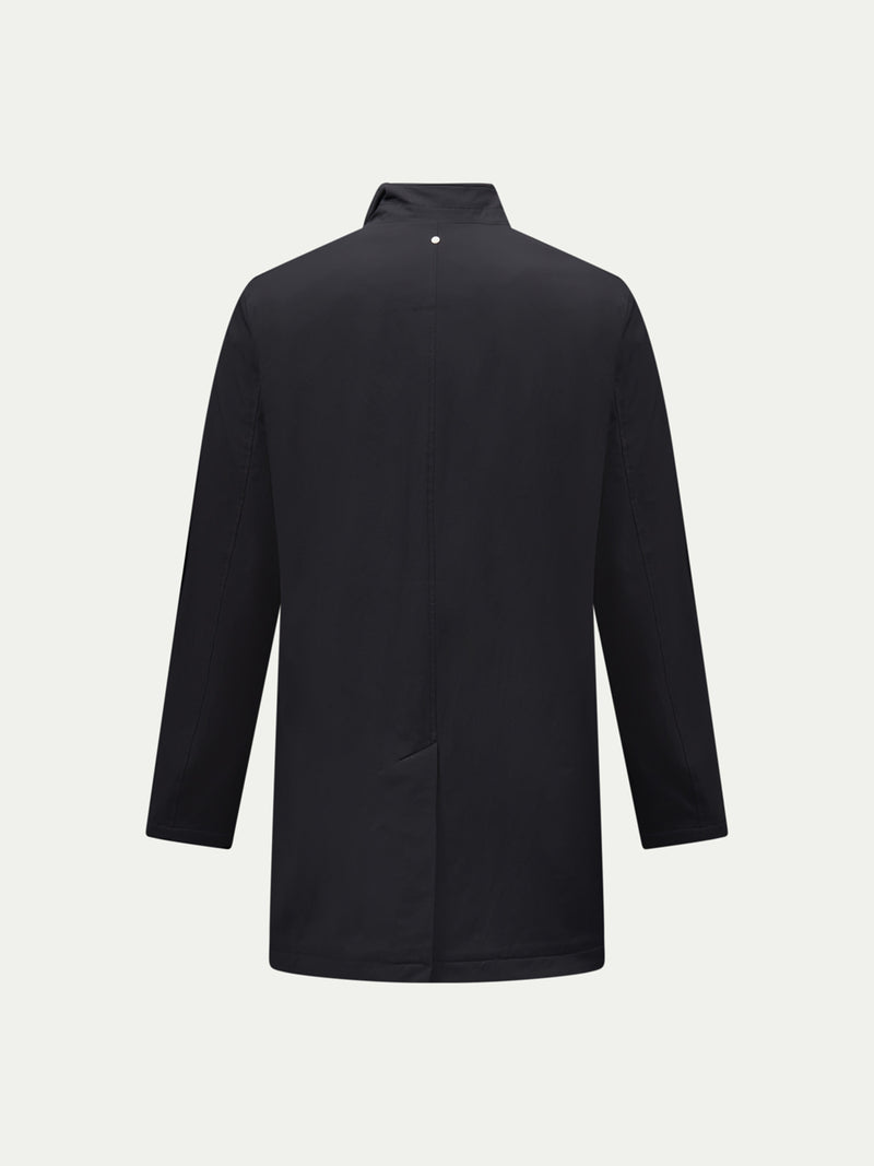 Padded Rain Mac in Black