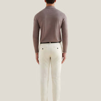 Stretch Cotton Trouser in Egret