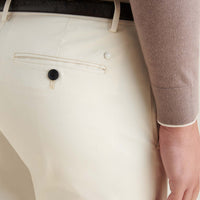 Stretch Cotton Trouser in Egret