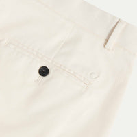 Stretch Cotton Trouser in Egret