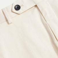 Stretch Cotton Trouser in Egret