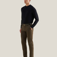 Stretch Cotton Trouser in Sea Turtle