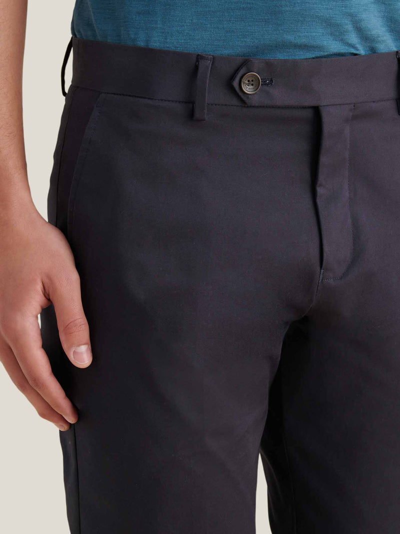 Stretch Cotton Trouser in Dark Sapphire Navy