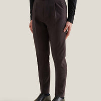 Twill Blend Smart High Waisted Trouser in Java