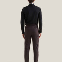 Twill Blend Smart High Waisted Trouser in Java