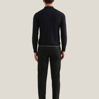 Drawstring Flannel Tech Trouser in Black