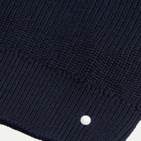 Peckham Rye Mens Funnel Zip Knit Cardigan in Dark Sapphire Navy