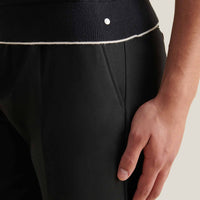 Jersey Knit Polo Shirt in Black