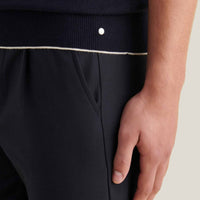 Jersey Knit Polo Shirt in Dark Sapphire Navy