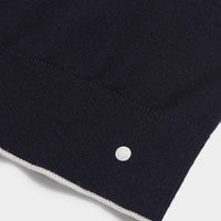 Peckham Rye Mens Knitted Short Sleeve Polo in Dark Sapphire Navy