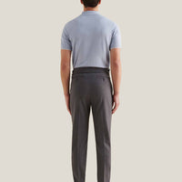 Jersey Knit Polo Shirt in Blue Blizzard