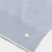 Peckham Rye Mens Knitted Short Sleeve Polo in Blue Blizzard