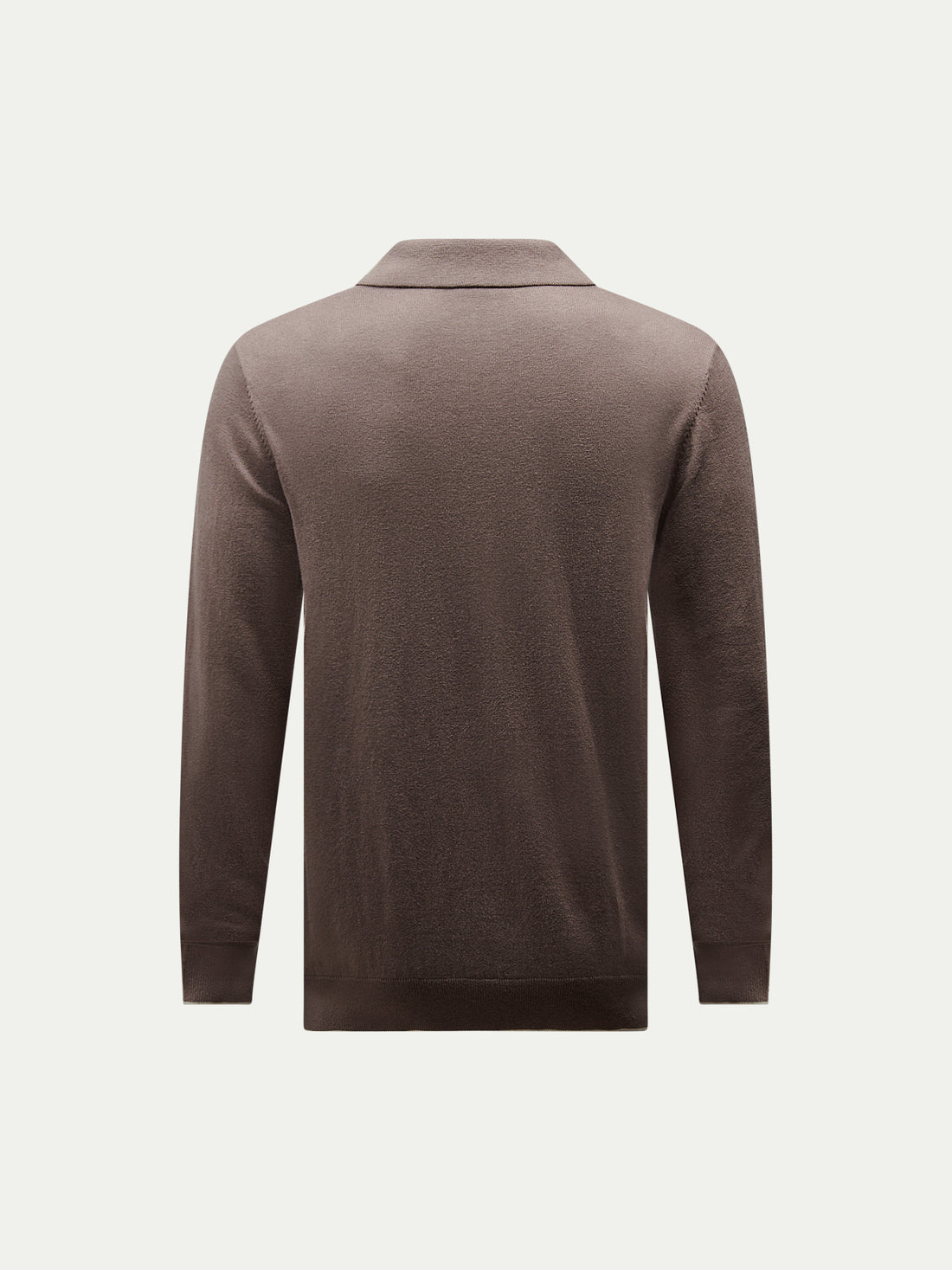 Jersey Knit Long Sleeve Polo Shirt in Iron