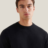 Jersey Knit Crew in Black