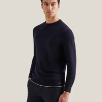 Jersey Knit Crew in Dark Sapphire Navy
