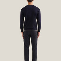 Jersey Knit Crew in Dark Sapphire Navy